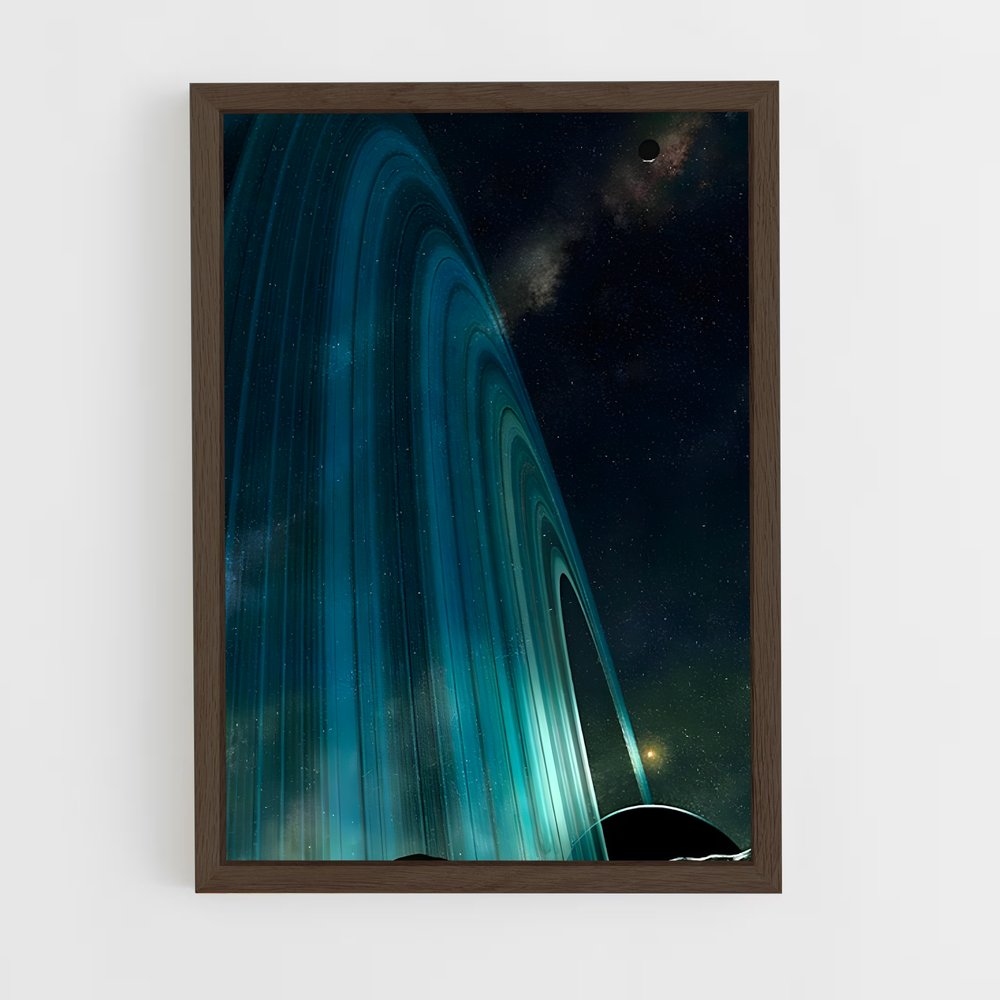 ap-saturn rings-4 cadre Bois foncé