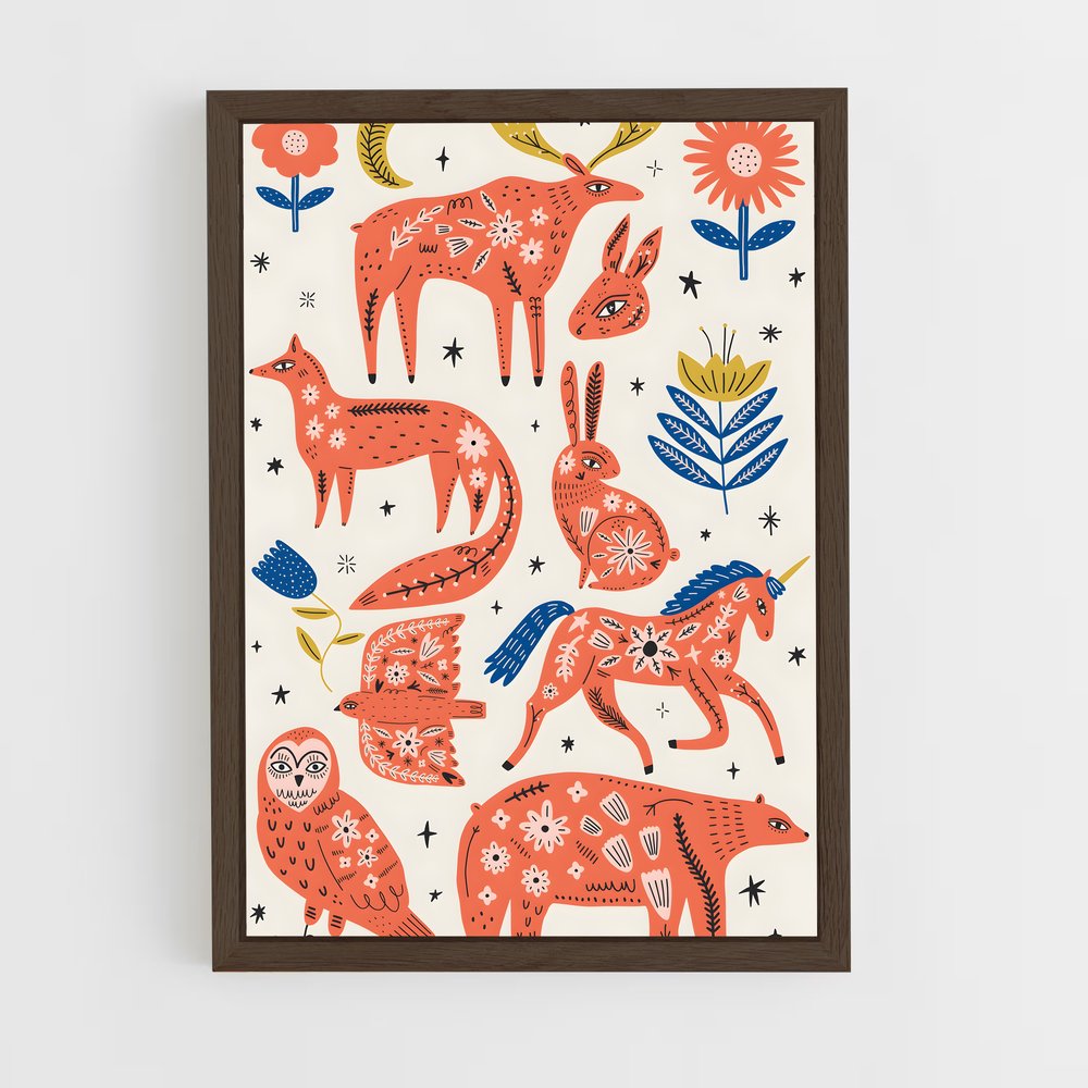 ap-scandinavian patterns-3 cadre Bois foncé
