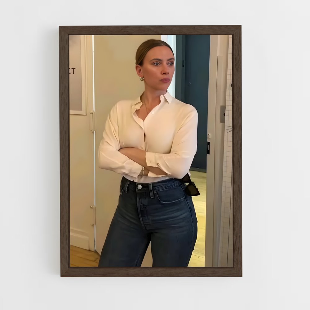 ap-scarlett johansson-6 cadre Bois foncé