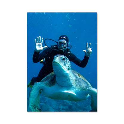 Poster Plongée avec les Tortues