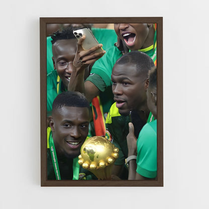 ap-senegal national football team-2 cadre Bois foncé