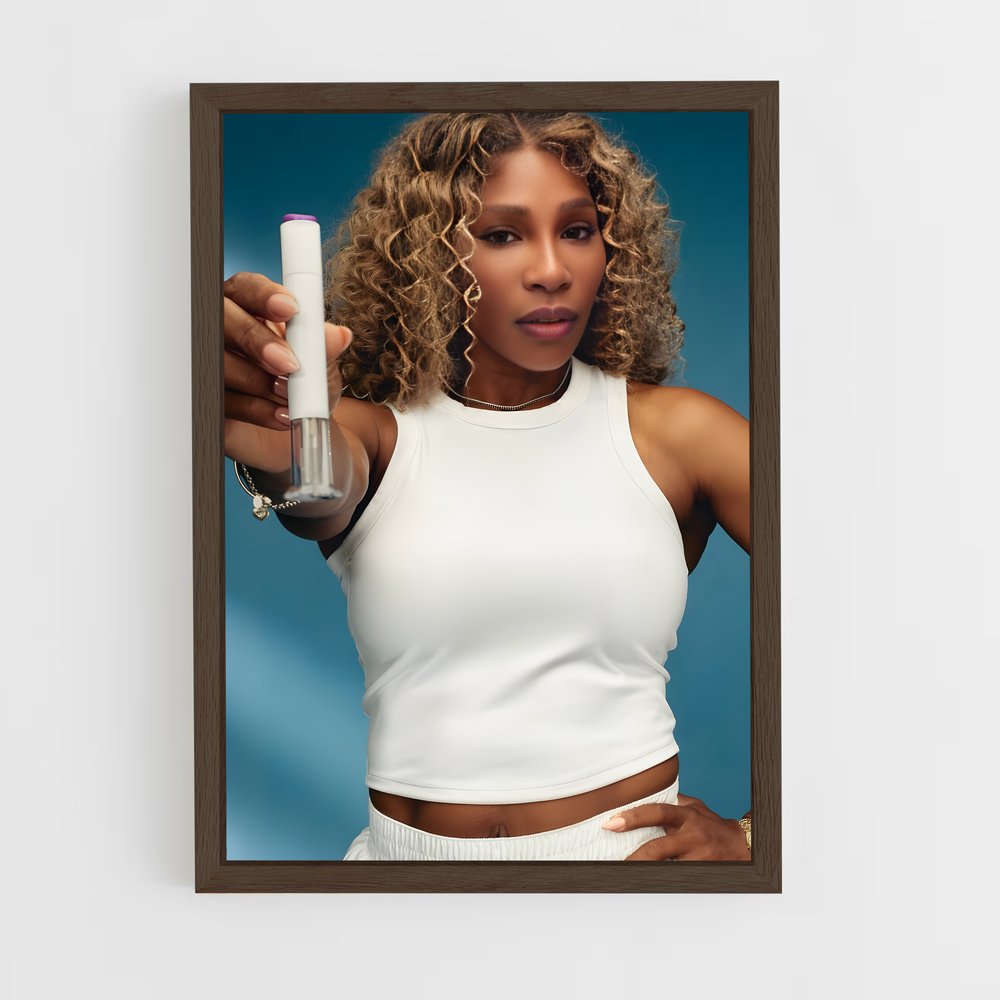 ap-serena williams-3 cadre Bois foncé