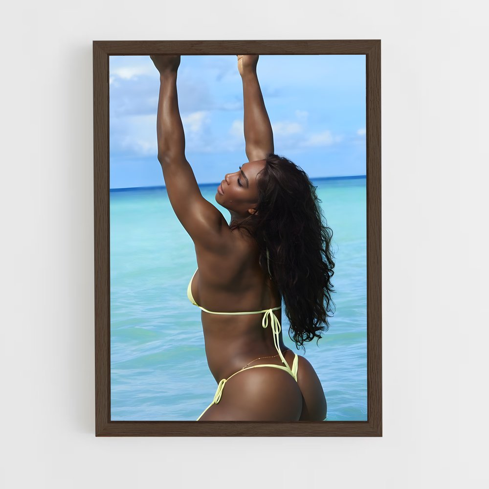 ap-serena williams-9 cadre Bois foncé