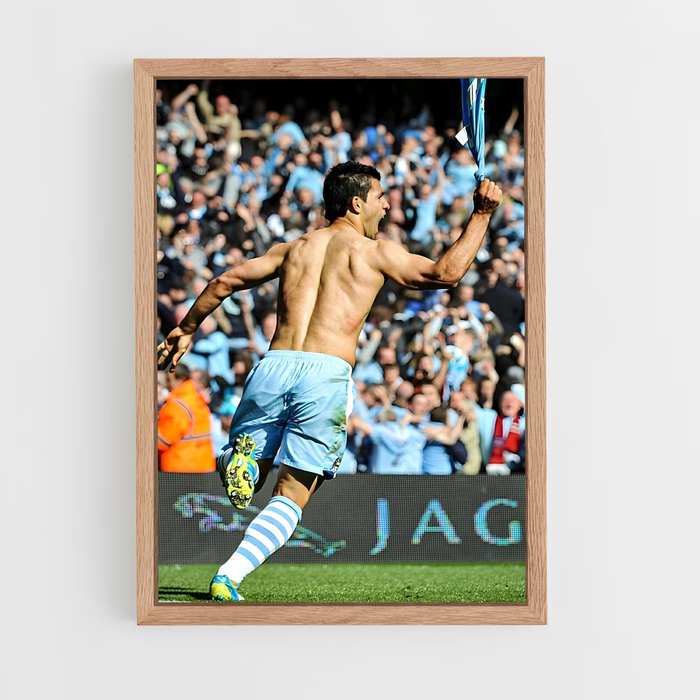 ap-sergio aguero-1 cadre Bois clair