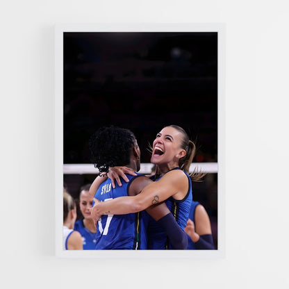 ap-serie a1 italy volleyball-3 cadre Blanc