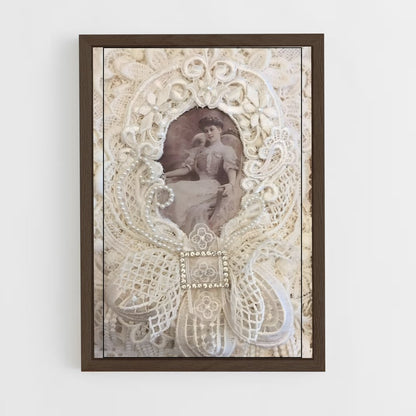 ap-shabby chic-10 cadre Bois foncé