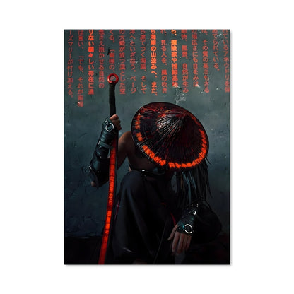 Poster L'Homme à l'Ombrelle Rouge