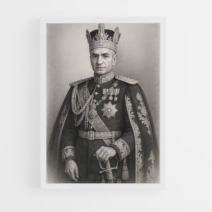 ap-shah mohammad reza pahlavi-7 cadre Blanc