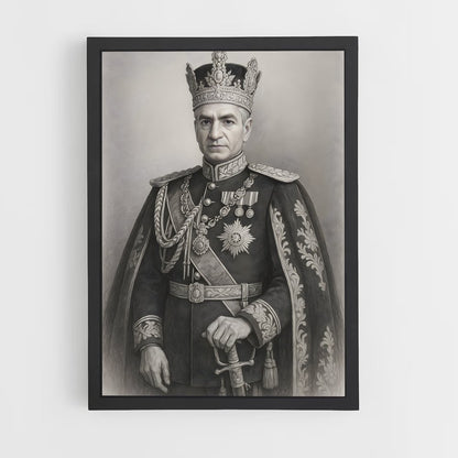 ap-shah mohammad reza pahlavi-7 cadre Noir
