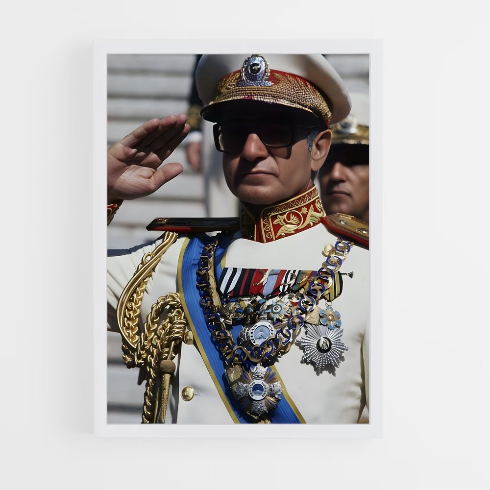 ap-shah mohammad reza pahlavi-9 cadre Blanc