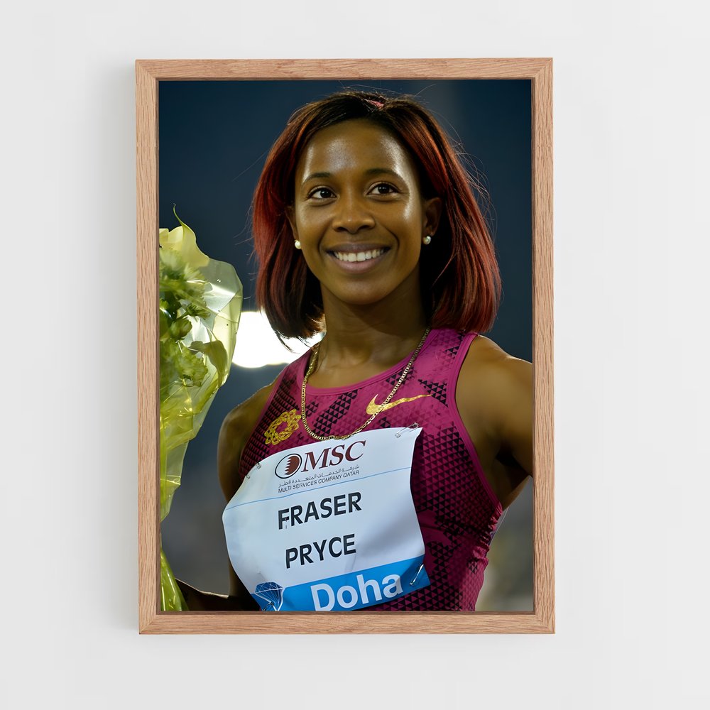 ap-shelly-ann fraser-pryce-7 cadre Bois clair
