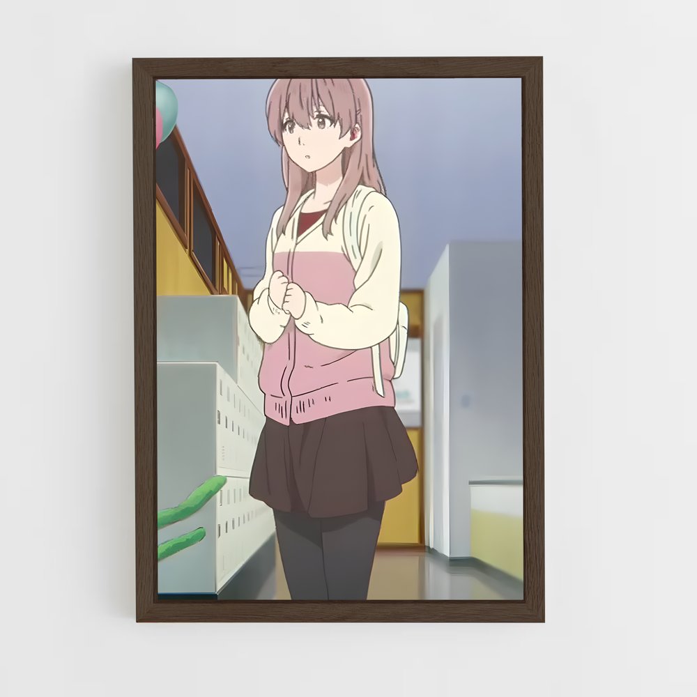 ap-shoko nishimiya-2 cadre Bois foncé