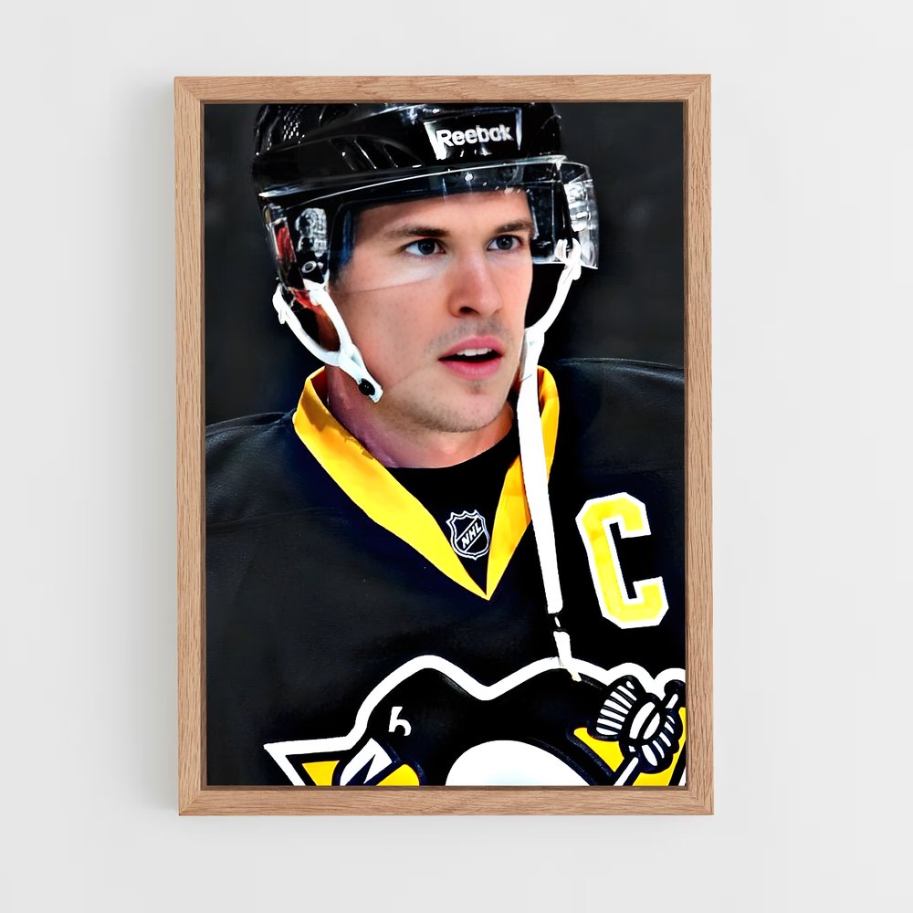 ap-sidney crosby-1 cadre Bois clair