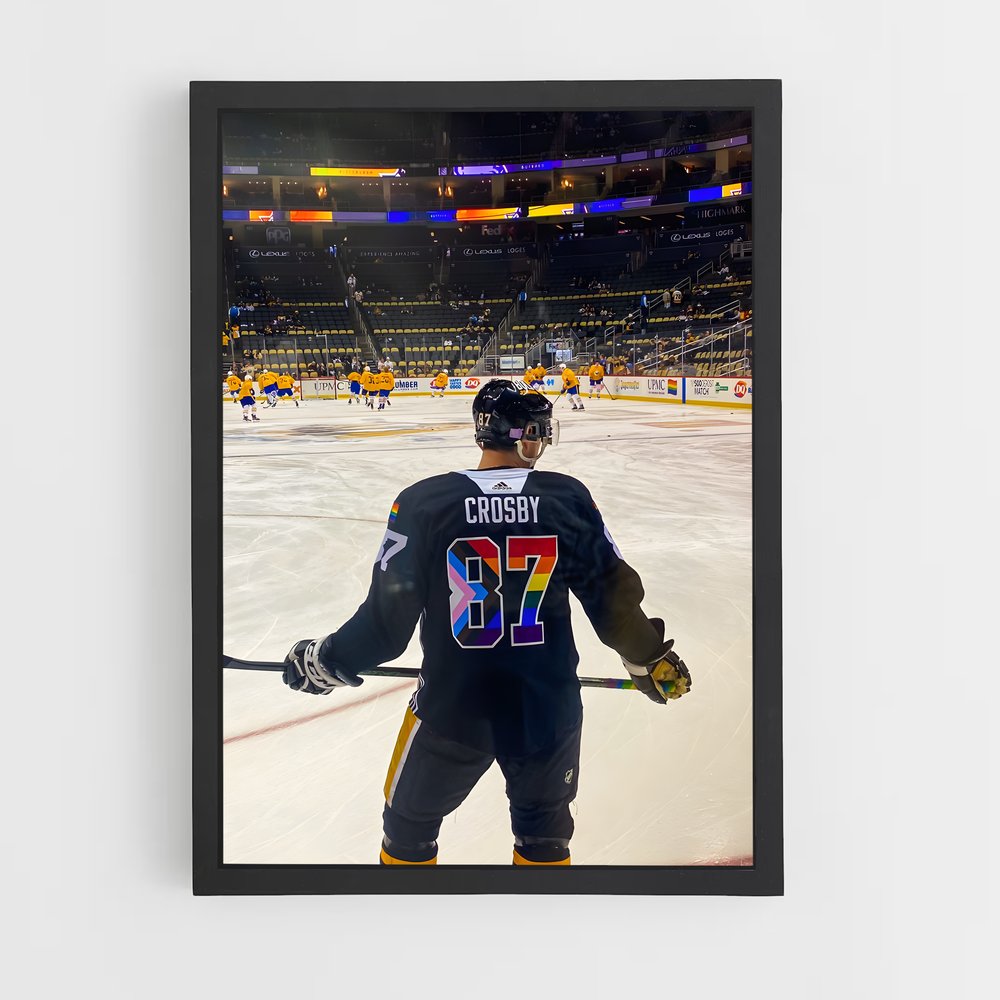 ap-sidney crosby-8 cadre Noir
