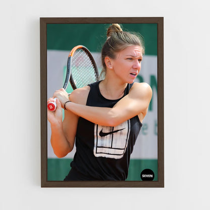 ap-simona halep-9 cadre Bois foncé