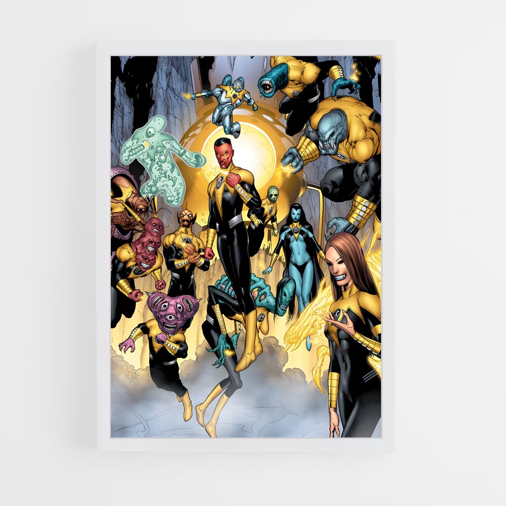 ap-sinestro green lantern-10 cadre Blanc