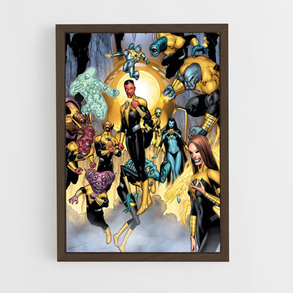 ap-sinestro green lantern-10 cadre Bois foncé