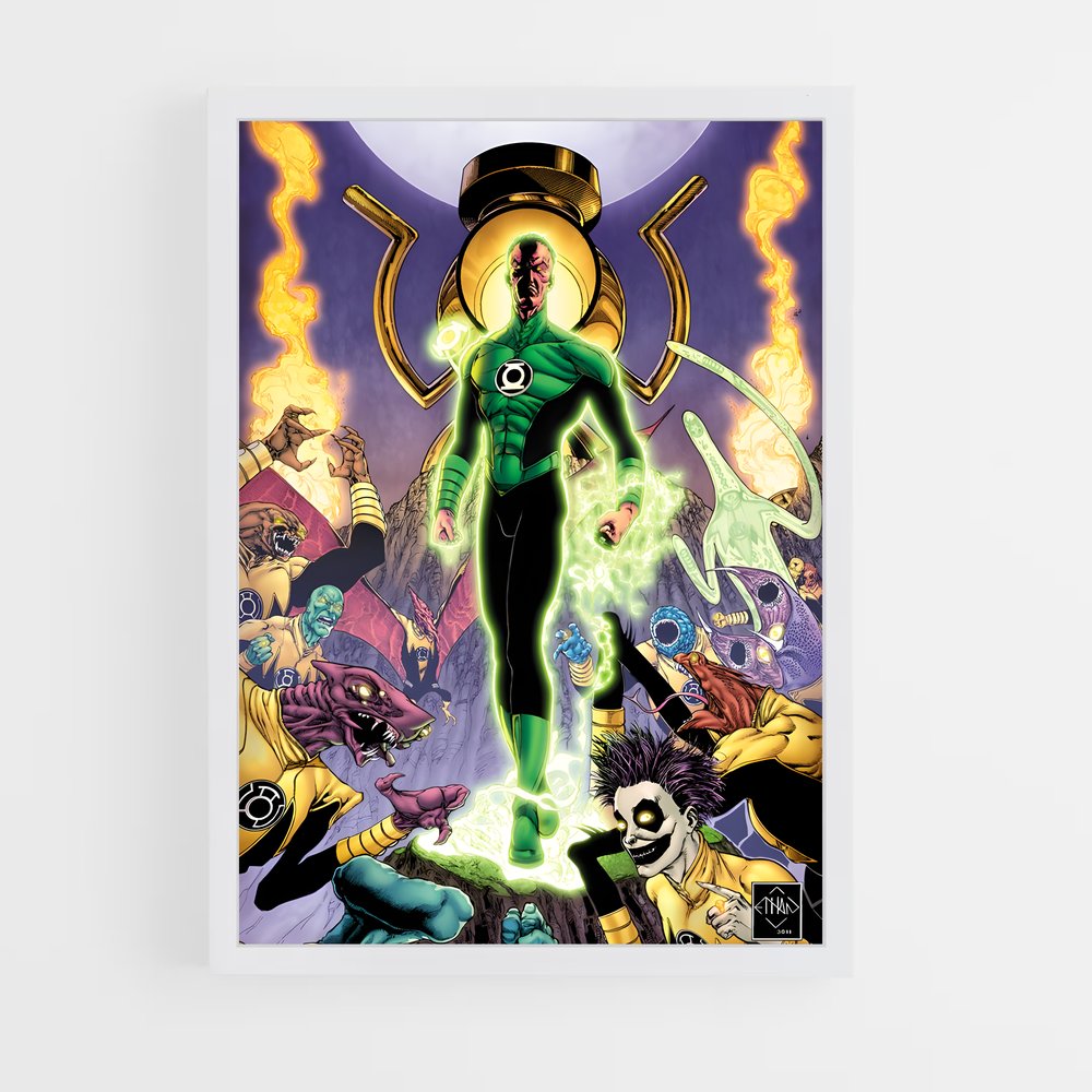 ap-sinestro green lantern-15 cadre Blanc