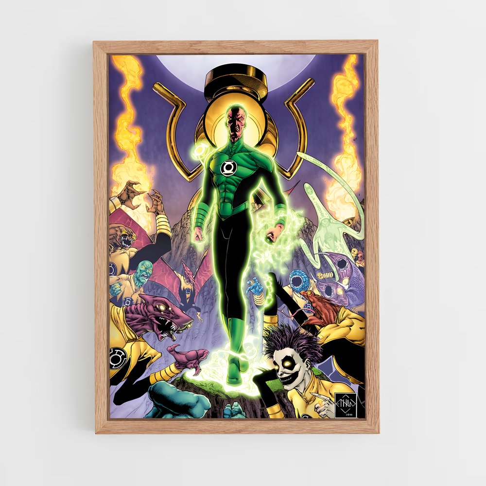 ap-sinestro green lantern-15 cadre Bois clair