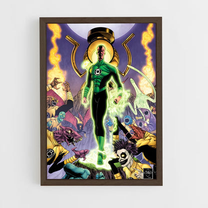 ap-sinestro green lantern-15 cadre Bois foncé