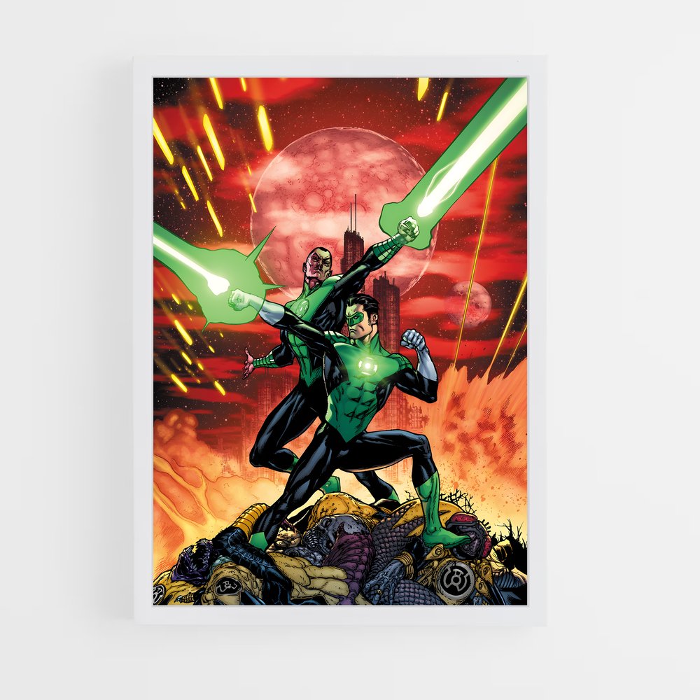 ap-sinestro green lantern-4 cadre Blanc
