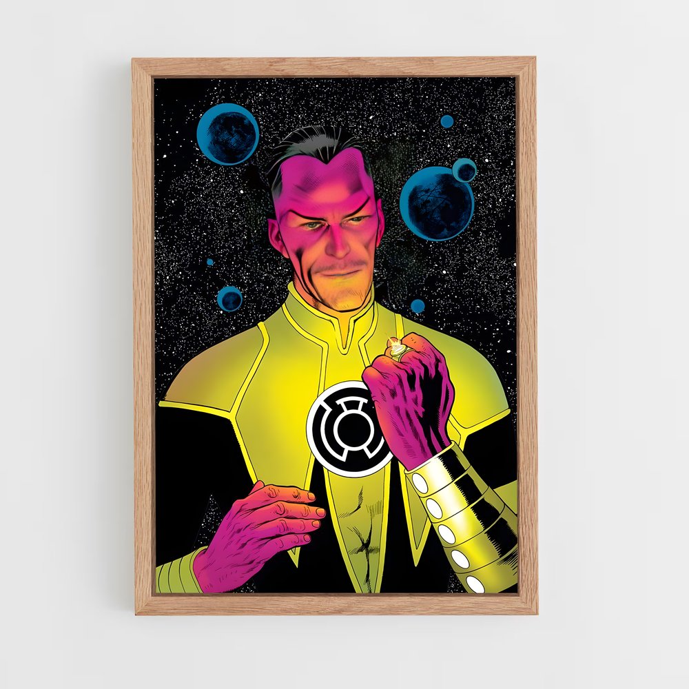 ap-sinestro green lantern-8 cadre Bois clair