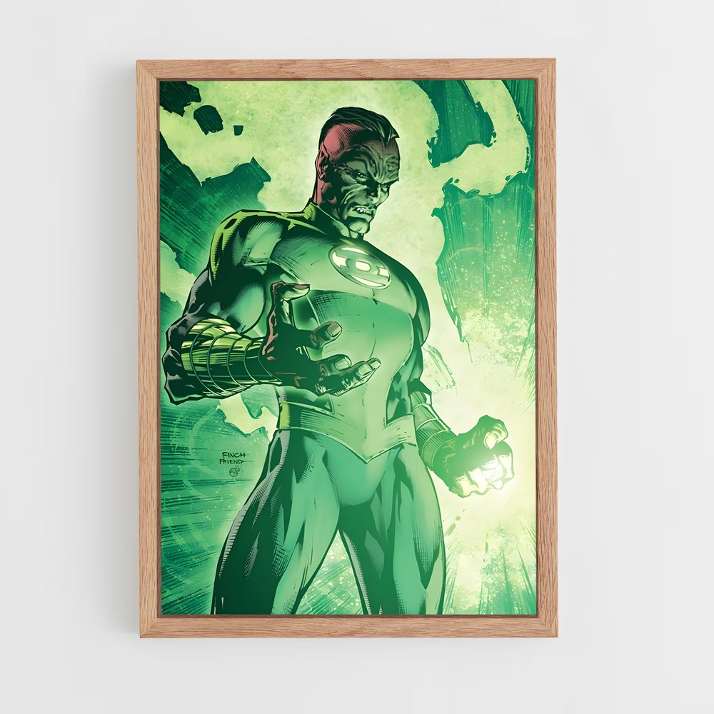 ap-sinestro green lantern-9 cadre Bois clair