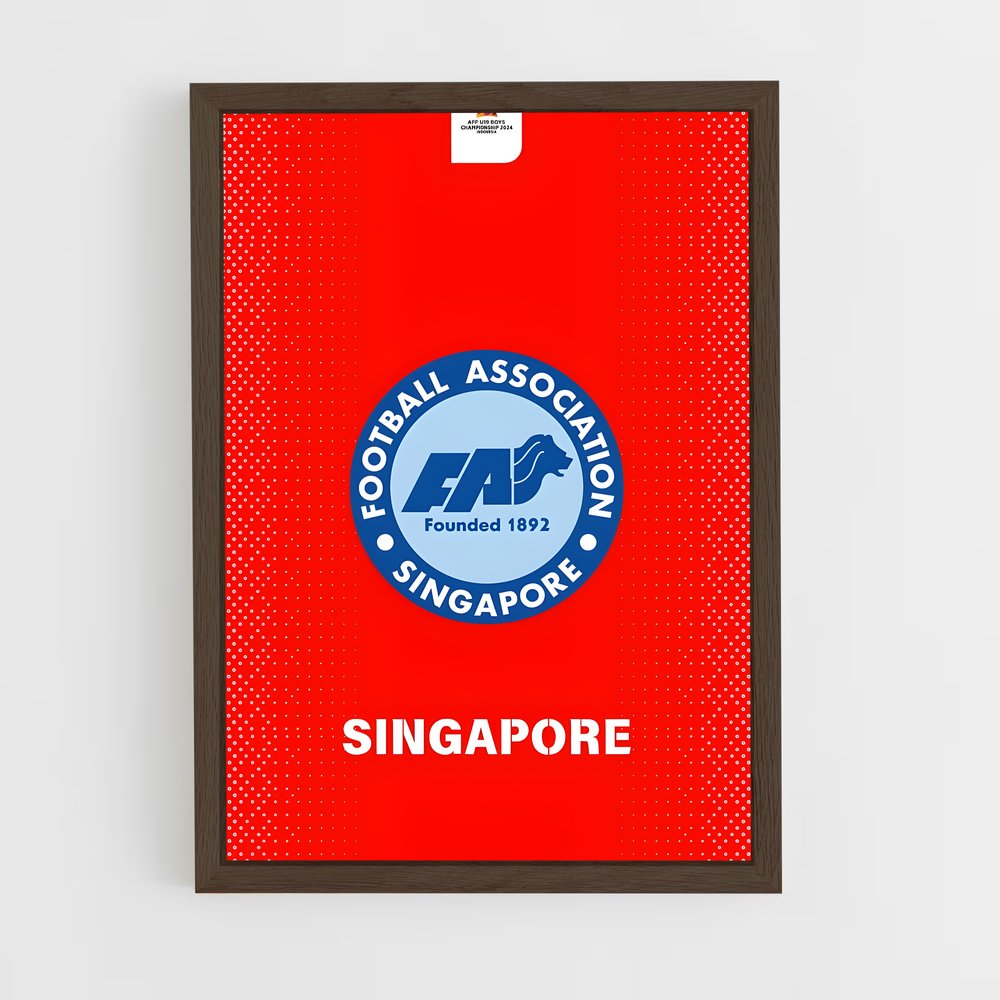 ap-singapore national football team-2 cadre Bois foncé
