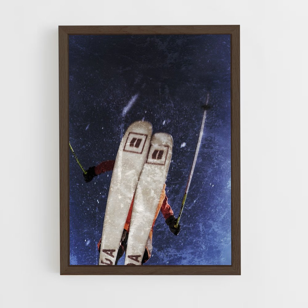 ap-skiing-12 cadre Bois foncé