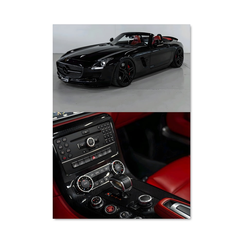 Poster Sls Roadster Rouge