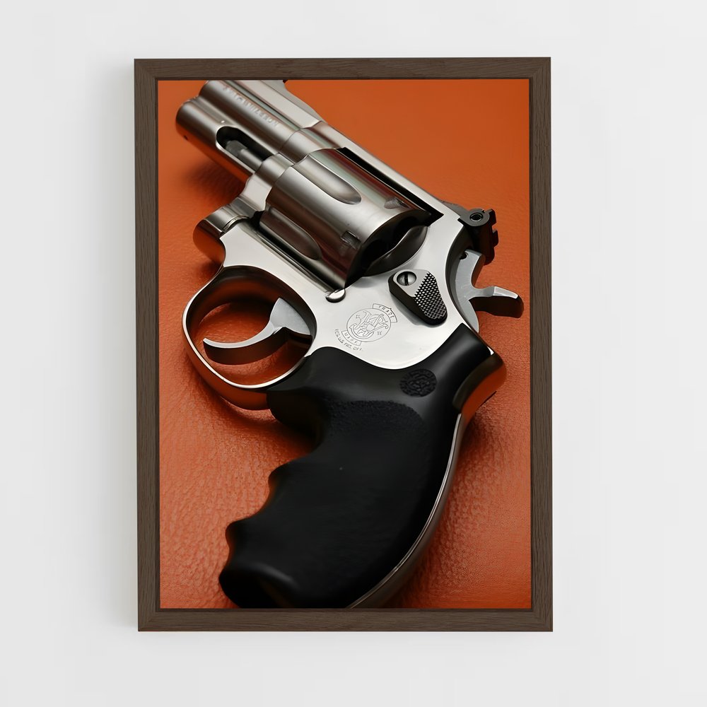 ap-smith wesson revolver-1 cadre Bois foncé