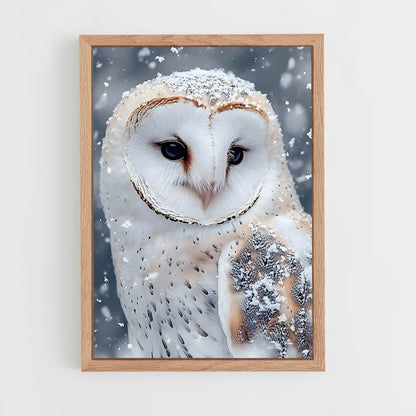 ap-snowy owl-10 cadre Bois clair