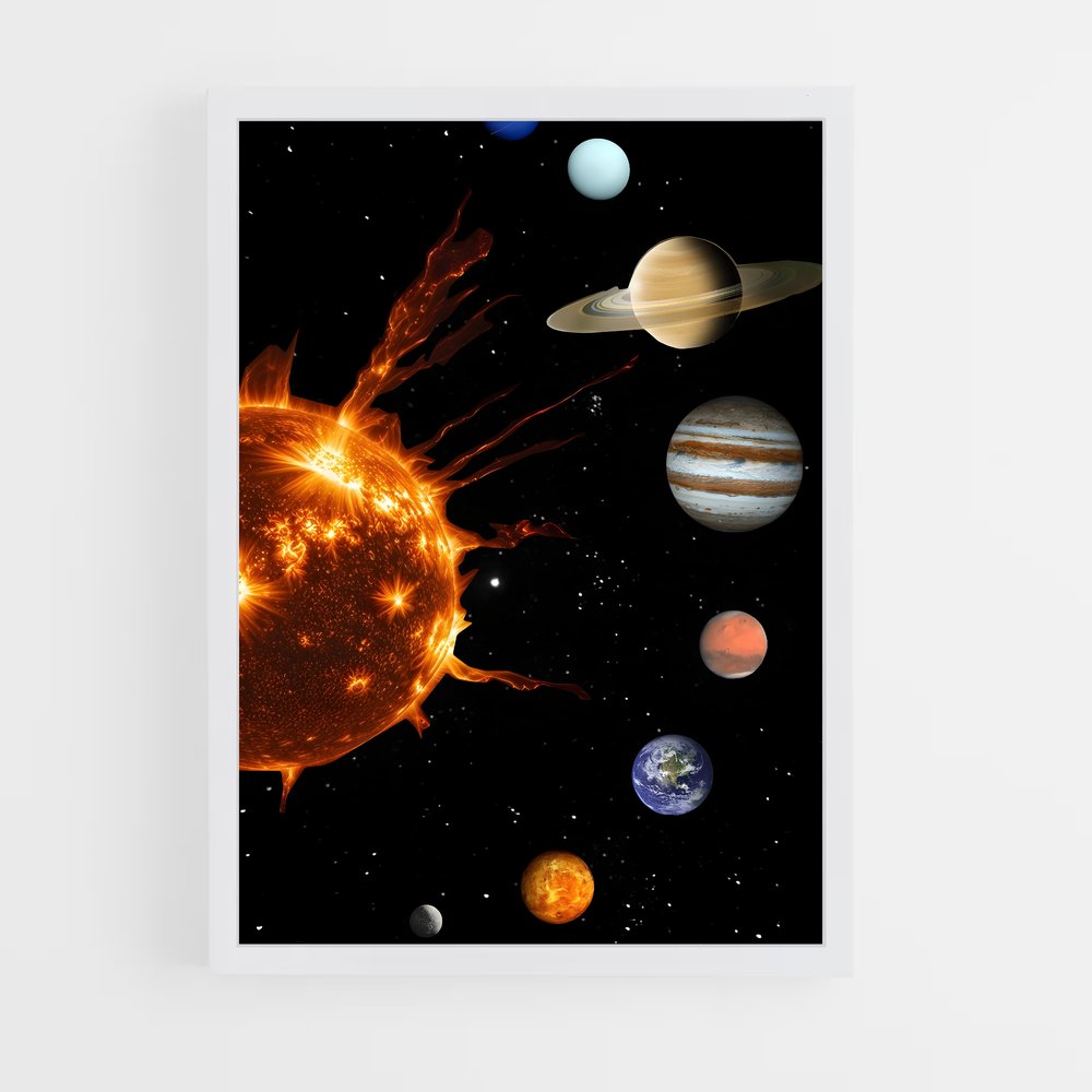 ap-solar system-11 cadre Blanc
