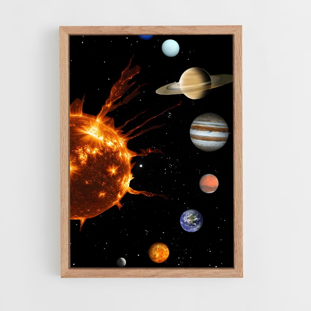 ap-solar system-11 cadre Bois clair