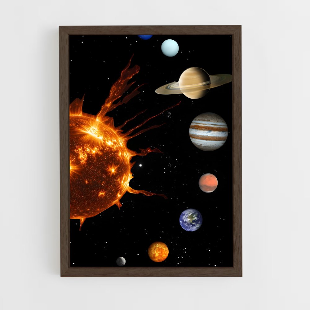 ap-solar system-11 cadre Bois foncé