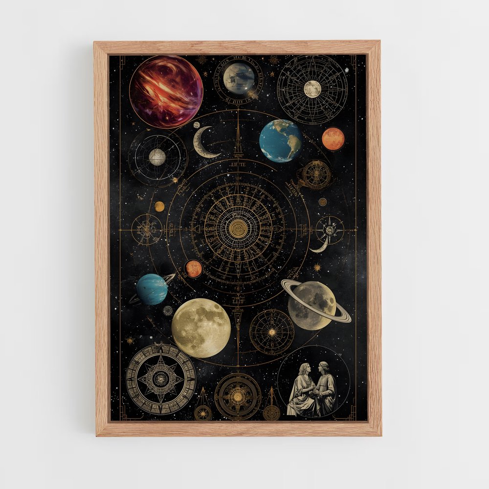 ap-solar system-6 cadre Bois clair