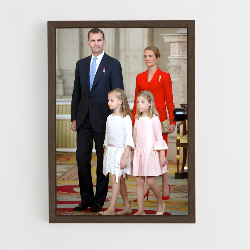 ap-spanish royal family-3 cadre Bois foncé