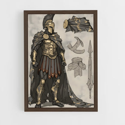 ap-spartan warrior-7 cadre Bois foncé
