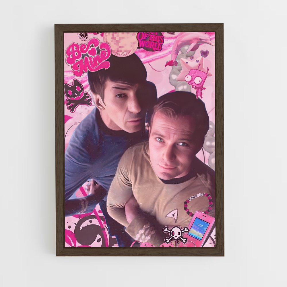 ap-spock star trek-1 cadre Bois foncé