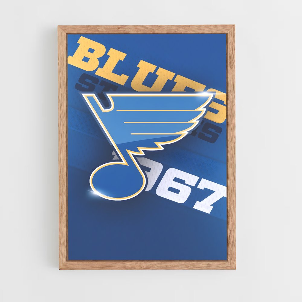 ap-st. louis blues-6 cadre Bois clair