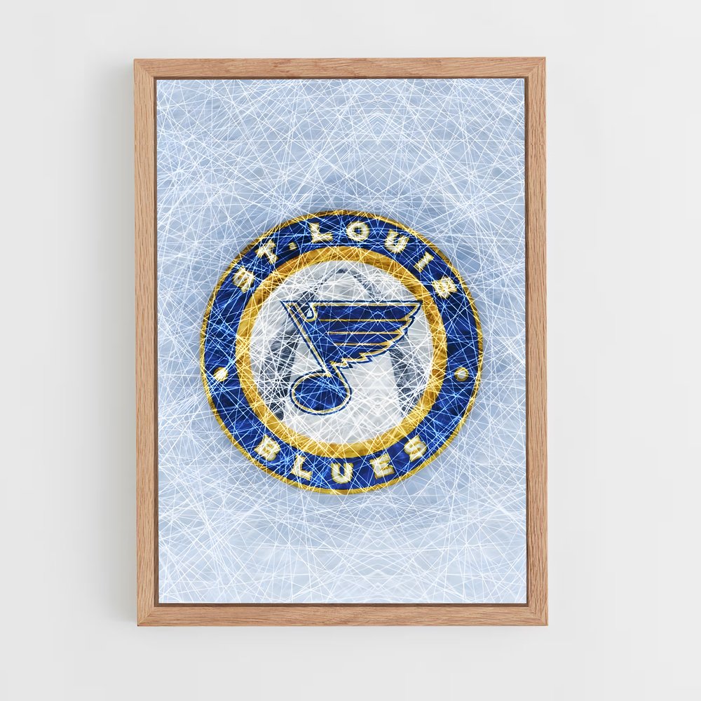 ap-st. louis blues-8 cadre Bois clair