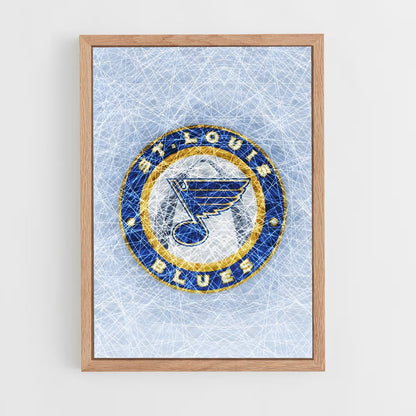 ap-st. louis blues-8 cadre Bois clair