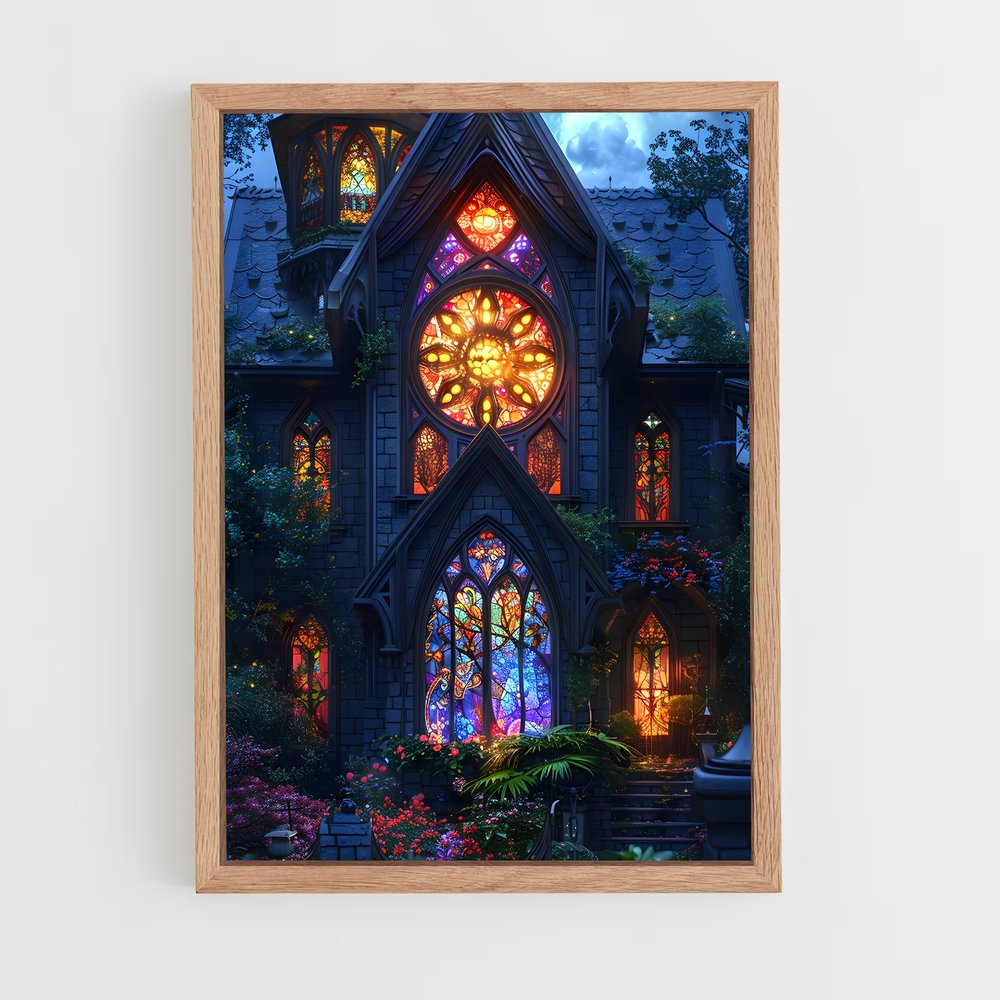ap-stained glass windows-12 cadre Bois clair