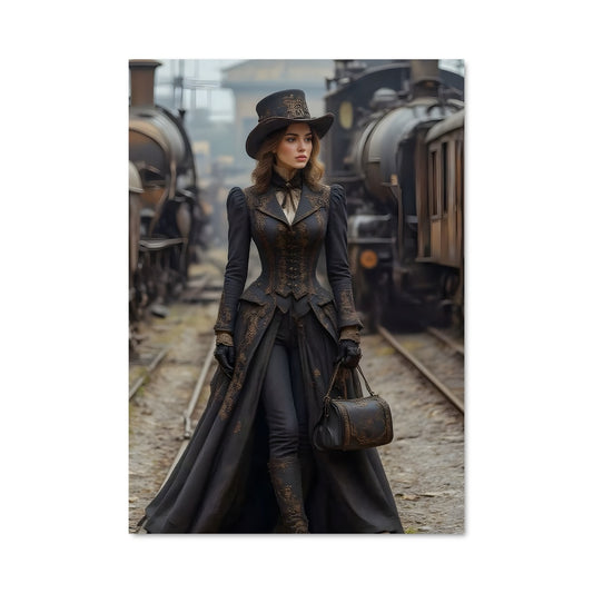 Poster Femme des Rails