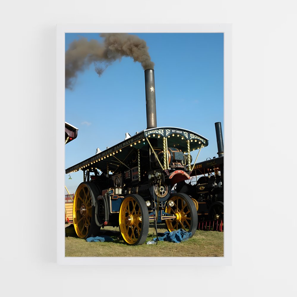 ap-steam tractor-4 cadre Blanc