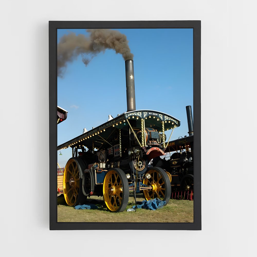 ap-steam tractor-4 cadre Noir