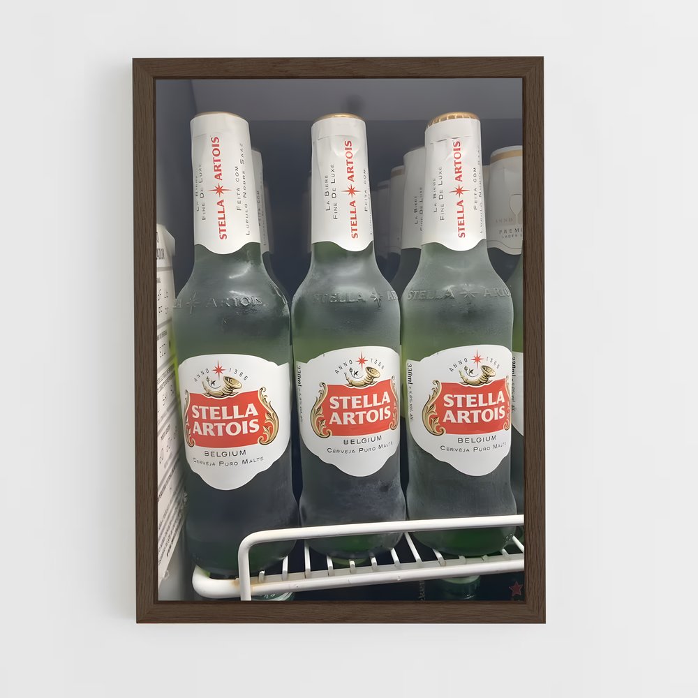 ap-stella artois-2 cadre Bois foncé