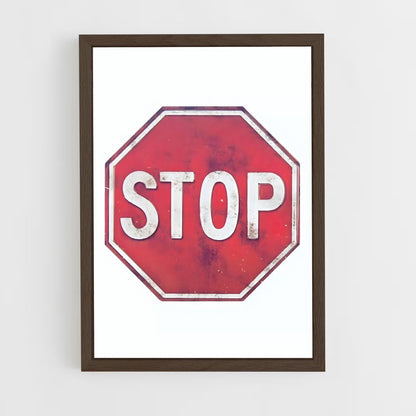 ap-stop sign-3 cadre Bois foncé
