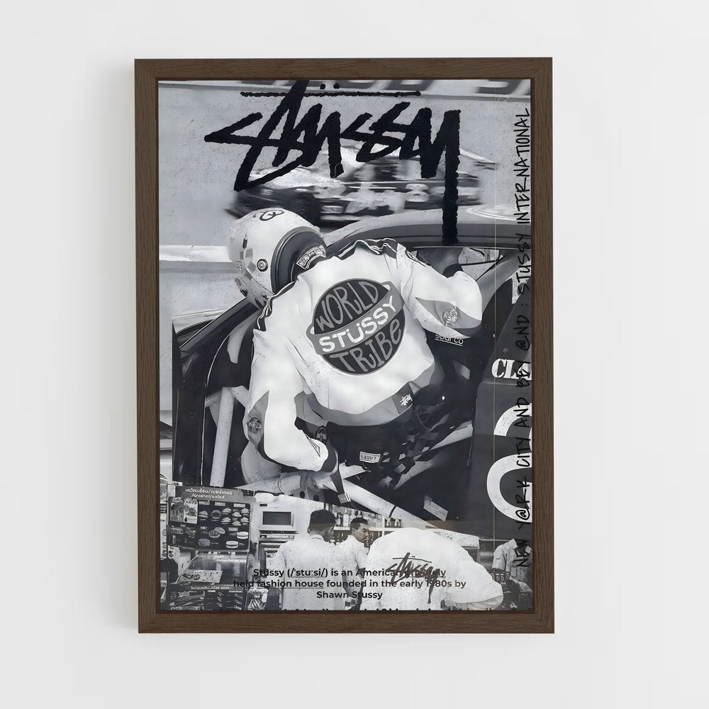 ap-stussy-10 cadre Bois foncé