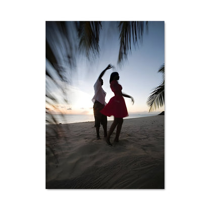 Poster Danse au Coucher de Soleil